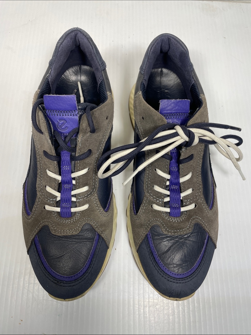 ECCO Womens St.1 Urban Sneaker Size 7.5 Leather Suede Running Lace Up - Picture 6 of 13
